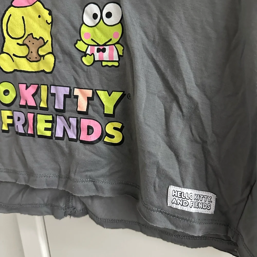 Hello Kitty Grey/Multi Distressed Short Sleeve Sleep T-Shirt. Size M(8-10) - Picture 4 of 11